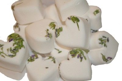100 x Lavender Mini Bath Bomb Hearts Vegan Handmade in UK - Baysoap