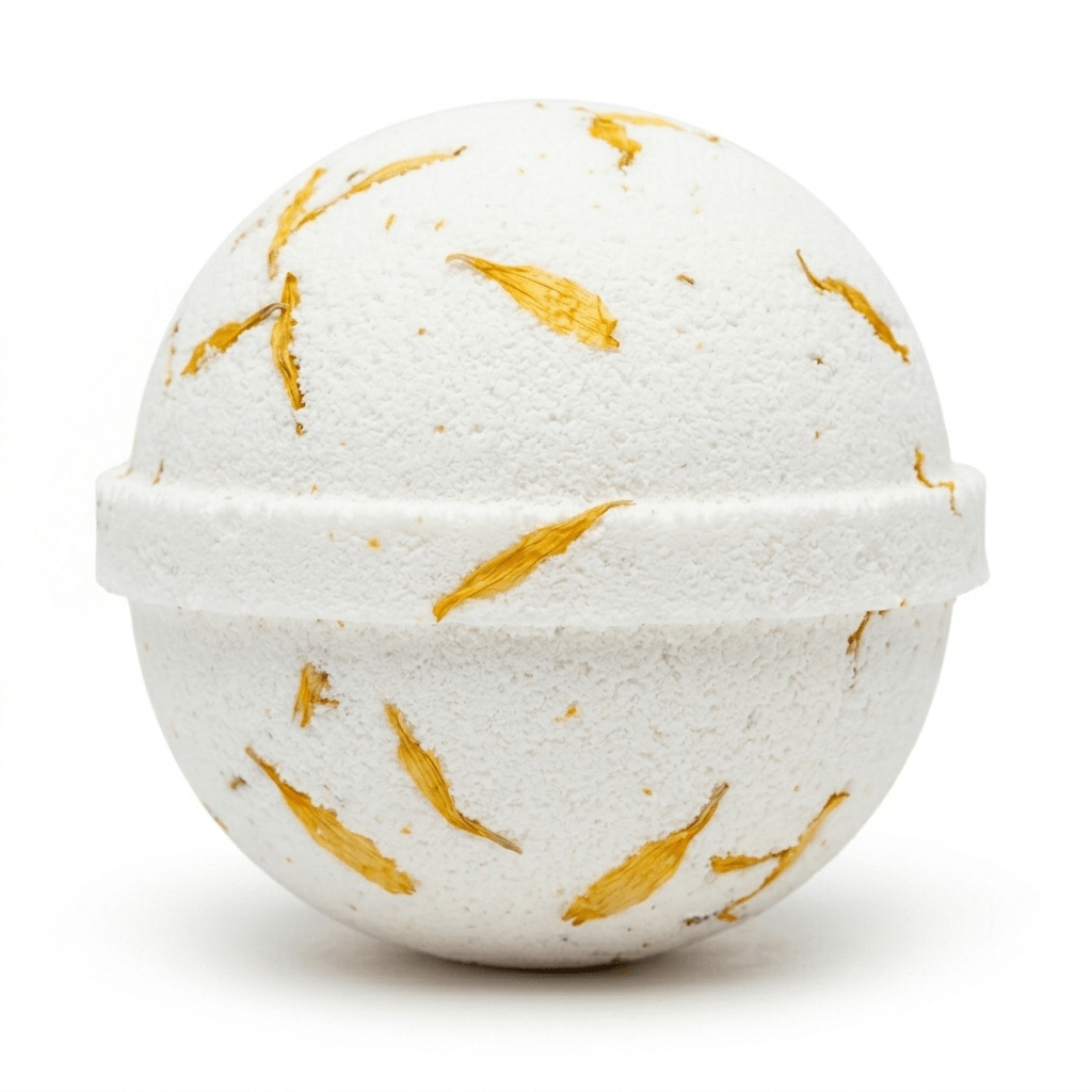 12 x Sicilian Lemon Calendula Cocoa Butter Bombs 150g | Vegan Premium Ingredients UK Handmade - Baysoap