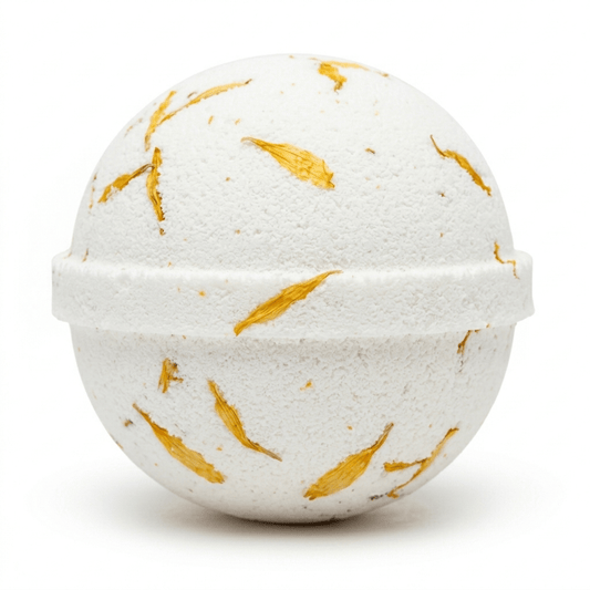 12 x Sicilian Lemon Calendula Cocoa Butter Bombs 150g | Vegan Premium Ingredients UK Handmade - Baysoap