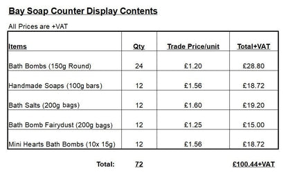 Counter Display Unit - Retail Starter Bundle FREE Display Stand! - Baysoap