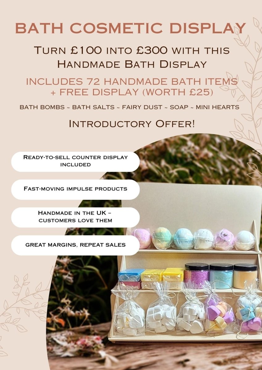 Counter Display Unit - Retail Starter Bundle FREE Display Stand! - Baysoap